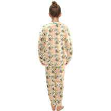 Load image into Gallery viewer, Big Girls' Crew Neck Long Pajama Set