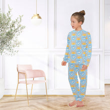 Load image into Gallery viewer, Big Girls' Crew Neck Long Pajama Set