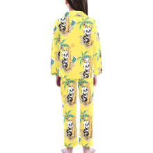 Load image into Gallery viewer, Big Girls' V-Neck Long Pajama Set