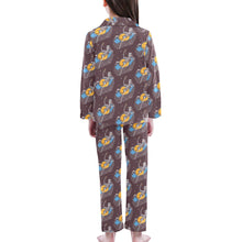 Load image into Gallery viewer, Big Girls' V-Neck Long Pajama Set
