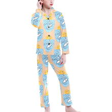 Load image into Gallery viewer, Big Girls' V-Neck Long Pajama Set