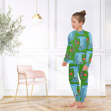 Load image into Gallery viewer, Big Girls' Crew Neck Long Pajama Set