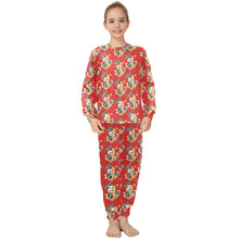 Load image into Gallery viewer, Big Girls' Crew Neck Long Pajama Set