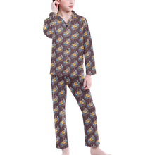 Load image into Gallery viewer, Big Girls' V-Neck Long Pajama Set