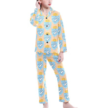 Load image into Gallery viewer, Big Girls' V-Neck Long Pajama Set