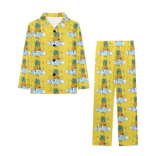 Load image into Gallery viewer, Big Girls' V-Neck Long Pajama Set