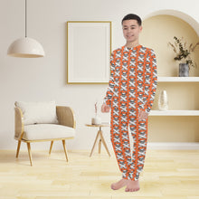 Load image into Gallery viewer, Big Boys' Crew Neck Long Pajama Set