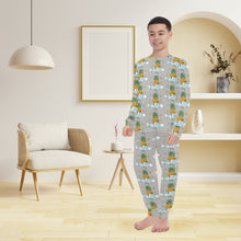 Load image into Gallery viewer, Big Boys' Crew Neck Long Pajama Set
