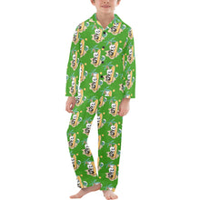 Load image into Gallery viewer, Big Boys' V-Neck Long Pajama Set