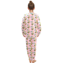 Load image into Gallery viewer, Big Girls' Crew Neck Long Pajama Set