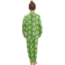 Load image into Gallery viewer, Big Girls' Crew Neck Long Pajama Set