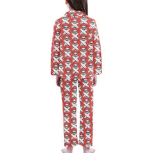 Load image into Gallery viewer, Big Girls' V-Neck Long Pajama Set