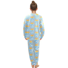 Load image into Gallery viewer, Big Girls' Crew Neck Long Pajama Set