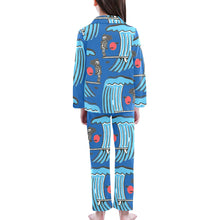 Load image into Gallery viewer, Big Girls' V-Neck Long Pajama Set