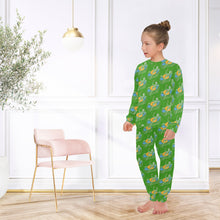 Load image into Gallery viewer, Big Girls' Crew Neck Long Pajama Set