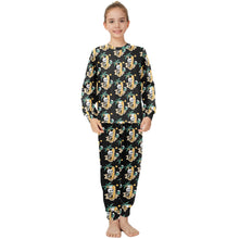 Load image into Gallery viewer, Big Girls' Crew Neck Long Pajama Set