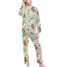 Load image into Gallery viewer, Big Girls' V-Neck Long Pajama Set