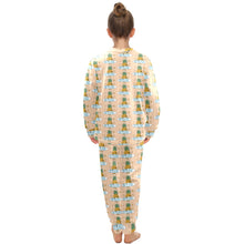 Load image into Gallery viewer, Big Girls' Crew Neck Long Pajama Set