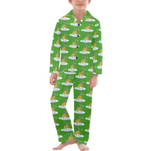 Load image into Gallery viewer, Big Boys' V-Neck Long Pajama Set