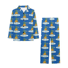 Load image into Gallery viewer, Big Girls' V-Neck Long Pajama Set