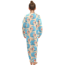 Load image into Gallery viewer, Big Girls' Crew Neck Long Pajama Set