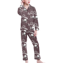 Load image into Gallery viewer, Big Girls' V-Neck Long Pajama Set