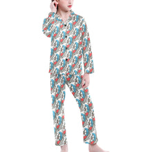 Load image into Gallery viewer, Big Girls' V-Neck Long Pajama Set