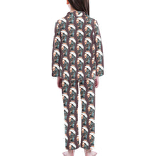 Load image into Gallery viewer, Big Girls' V-Neck Long Pajama Set