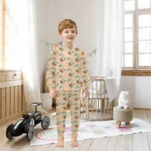 Load image into Gallery viewer, Little Boys' Crew Neck Long Pajama Set