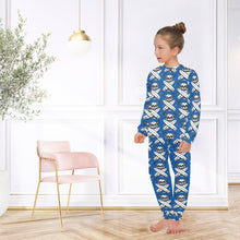 Load image into Gallery viewer, Big Girls' Crew Neck Long Pajama Set