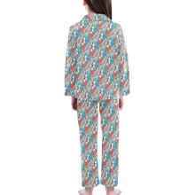 Load image into Gallery viewer, Big Girls' V-Neck Long Pajama Set