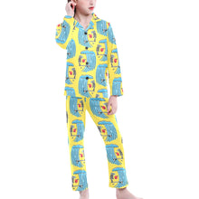 Load image into Gallery viewer, Big Girls' V-Neck Long Pajama Set