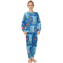 Load image into Gallery viewer, Big Girls' Crew Neck Long Pajama Set