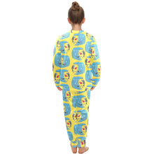 Load image into Gallery viewer, Big Girls' Crew Neck Long Pajama Set