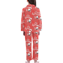 Load image into Gallery viewer, Big Girls' V-Neck Long Pajama Set
