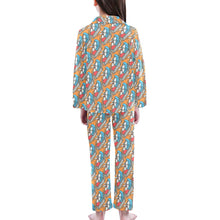 Load image into Gallery viewer, Big Girls' V-Neck Long Pajama Set