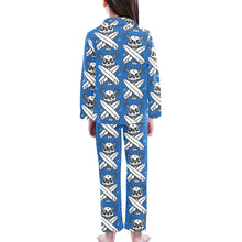 Load image into Gallery viewer, Big Girls' V-Neck Long Pajama Set