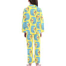 Load image into Gallery viewer, Big Girls' V-Neck Long Pajama Set
