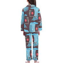 Load image into Gallery viewer, Big Girls' V-Neck Long Pajama Set