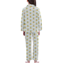 Load image into Gallery viewer, Big Girls' V-Neck Long Pajama Set