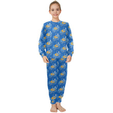 Load image into Gallery viewer, Big Girls' Crew Neck Long Pajama Set