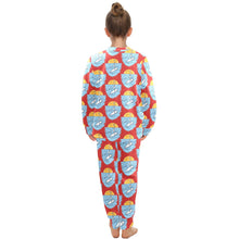 Load image into Gallery viewer, Big Girls' Crew Neck Long Pajama Set