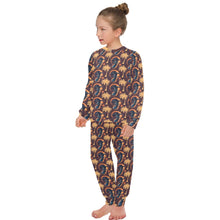 Load image into Gallery viewer, Big Girls' Crew Neck Long Pajama Set