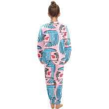 Load image into Gallery viewer, Big Girls' Crew Neck Long Pajama Set