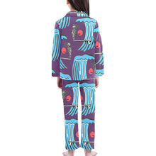 Load image into Gallery viewer, Big Girls' V-Neck Long Pajama Set