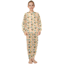 Load image into Gallery viewer, Big Girls' Crew Neck Long Pajama Set