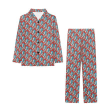 Load image into Gallery viewer, Big Girls' V-Neck Long Pajama Set