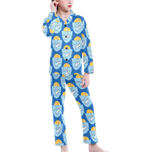 Load image into Gallery viewer, Big Girls' V-Neck Long Pajama Set