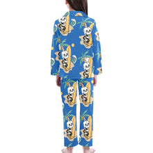 Load image into Gallery viewer, Big Girls' V-Neck Long Pajama Set