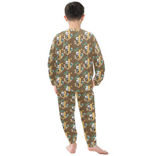 Load image into Gallery viewer, Little Boys' Crew Neck Long Pajama Set